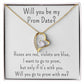 Prom Proposal Gift for Girls, Heart Necklace with Poem