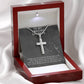 Personalized Stainless Steel Cross Gift for Grandpa, Add Name & Closing