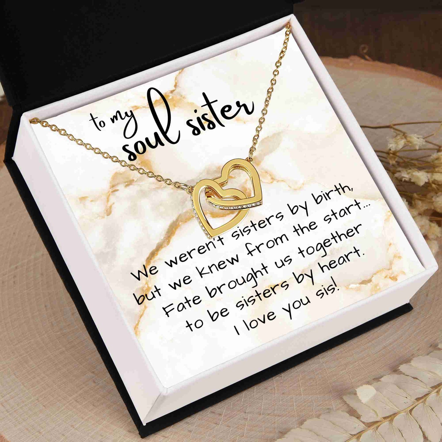 Heart Necklace for Soul Sister w/ Message Card