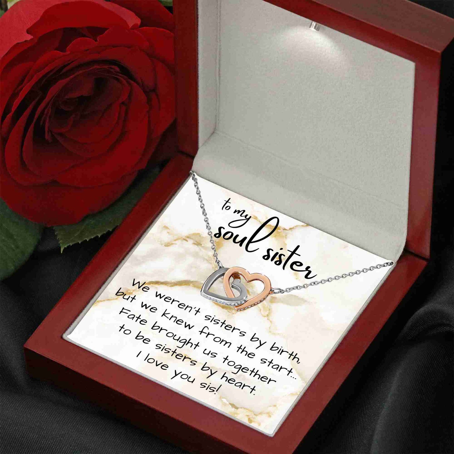 Heart Necklace for Soul Sister w/ Message Card