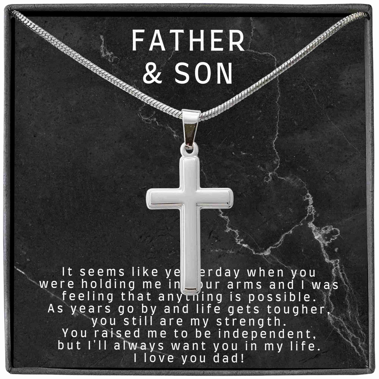 Cross Necklace for Dad from Son