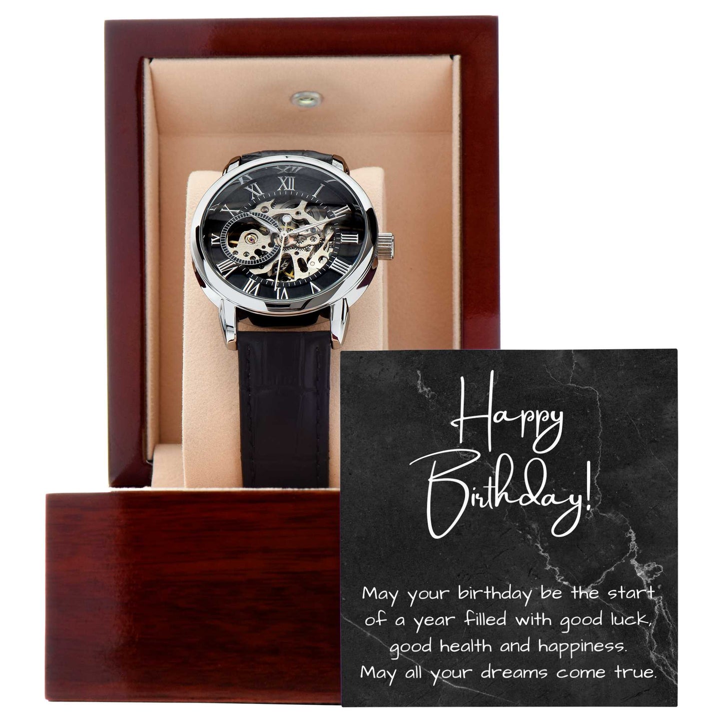 Birthday Gift Openwork Watch w/ Message Card